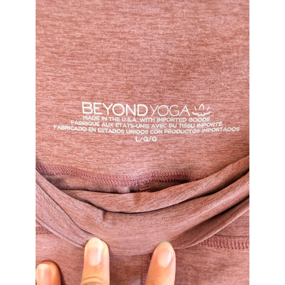 Beyond Yoga Spacedye Midi High Waisted Leggings Womens L Desert Rose Heather - Picture 4 of 9